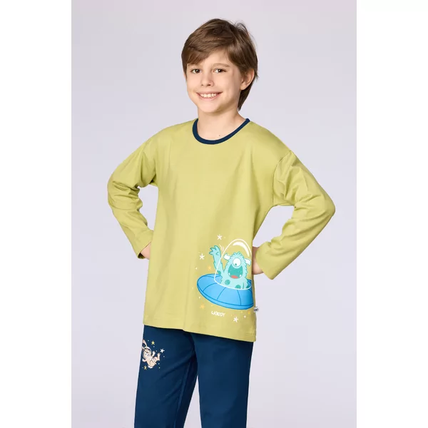 Woody Alien Jongens Pyjama - Groen