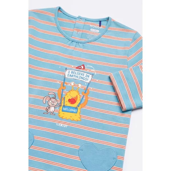 Woody Konijn Meisjes Pyjama - Blauw
