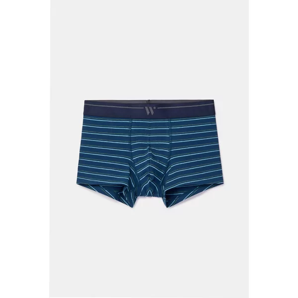 Woody Jongens Short 2P - donkerblauwe streep + donkerblauw
