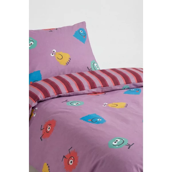 Woody Alien Dekbedovertrek 1P - alien alloverprint roze