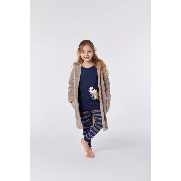 Woody Hooglander Meisjes Pyjama - Black iris