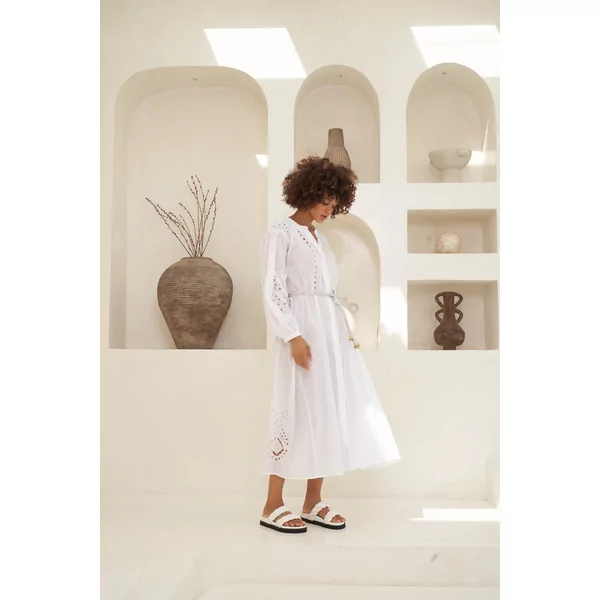 Kerry Grima Helena Maxi Dress - Wit