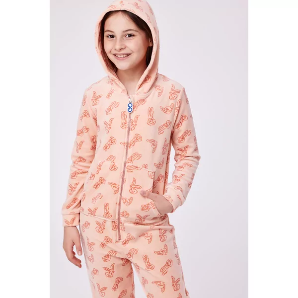 Woody Sneeuwschoenhaas Unisex Onesie - haas print roze