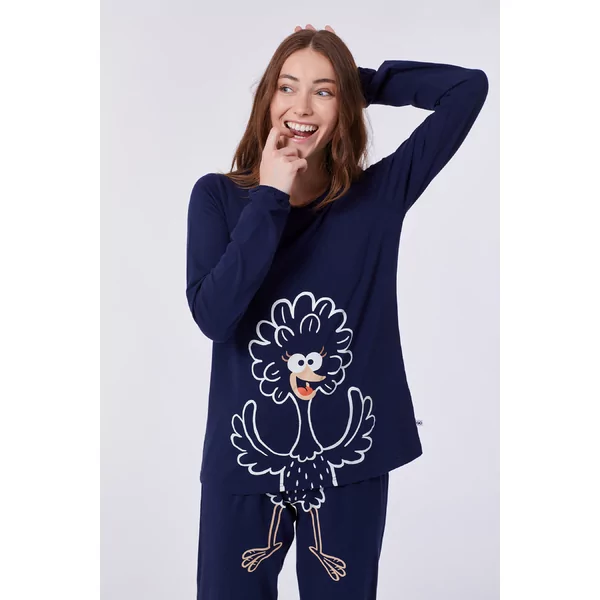 Woody Hooglander Dames Pyjama - Black iris