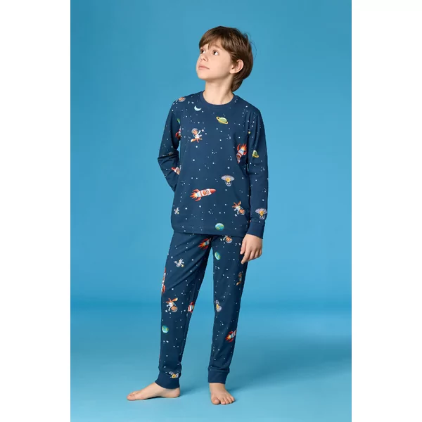 Woody Alien Jongens Pyjama - galaxy alloverprint