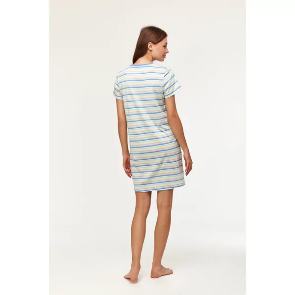 Woody Walvis Dames Nachtkleed - S stripe Woody whale striped