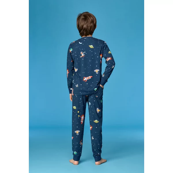 Woody Alien Jongens Pyjama - galaxy alloverprint