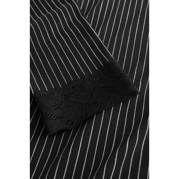 Rösch Dames Nachtkleed - Stripe Black