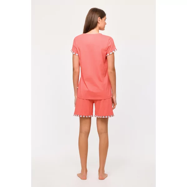 Woody Lieveheersbeestje Dames Pyjama - koraalrood