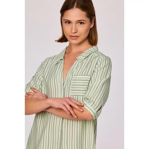 Woody Dames Pyjama - streep groen