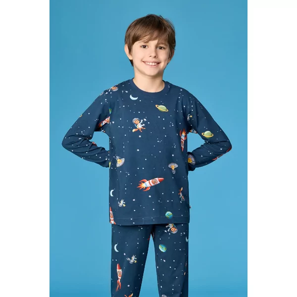 Woody Alien Jongens Pyjama - galaxy alloverprint