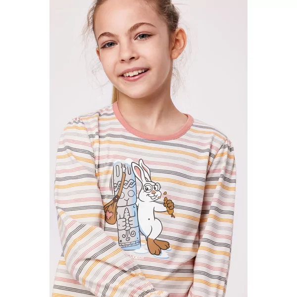 Woody Sneeuwschoenhaas Meisjes Pyjama - multicolor streep