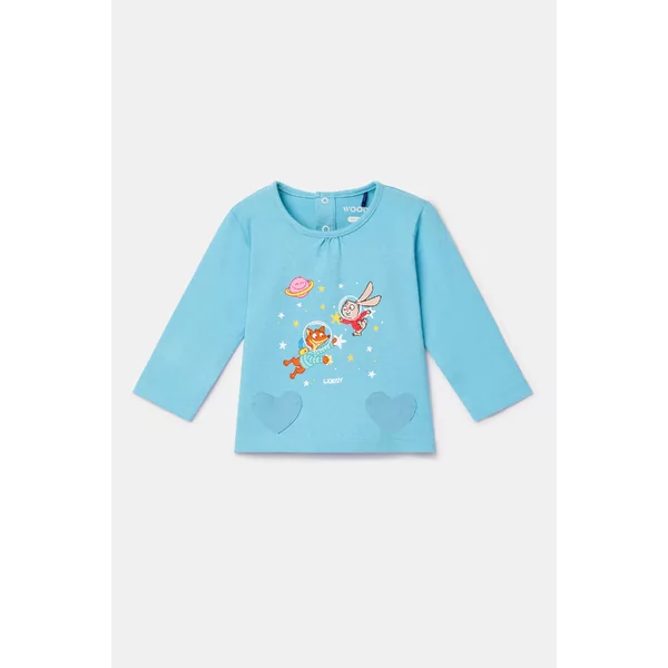 Woody Konijn Meisjes Pyjama - blauwe streep