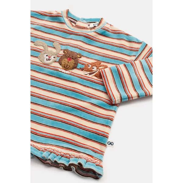 Woody Bosdieren Meisjes Pyjama - multicolor streep