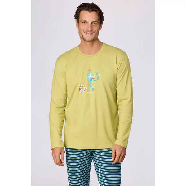 Woody Konijn Heren Pyjama - Groen