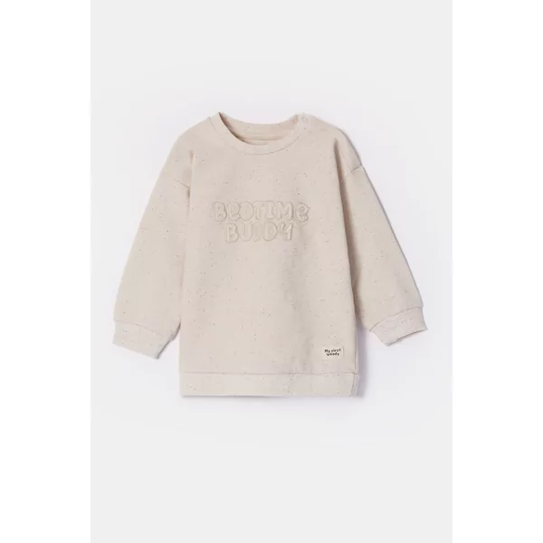 Woody Unisex Pyjama - beige met gekleurde dotjes