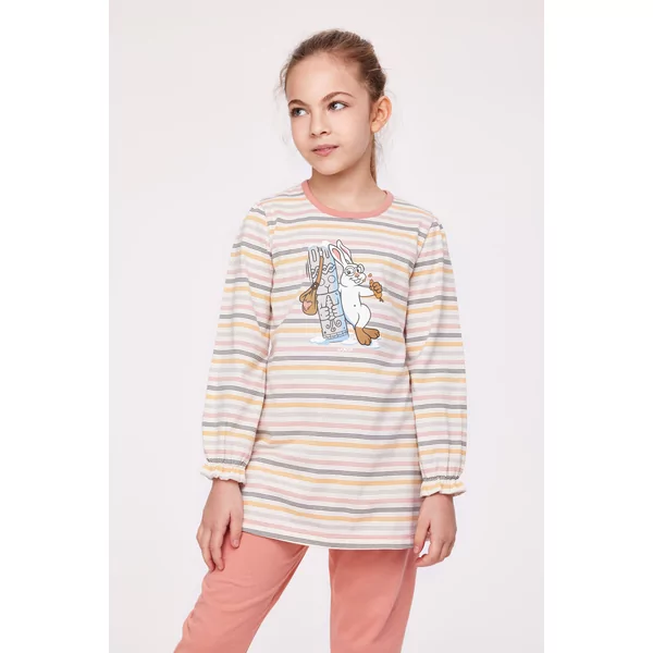 Woody Sneeuwschoenhaas Meisjes Pyjama - multicolor streep