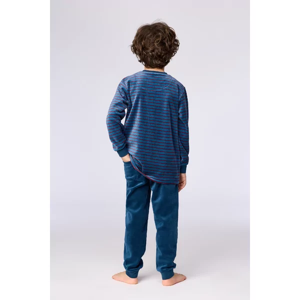 Woody Jongens Pyjama - donkerblauwe streep