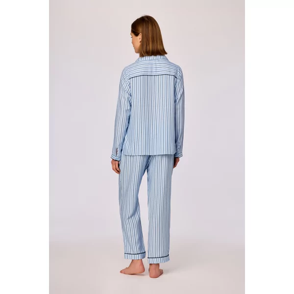 Woody Dames Pyjama - streep blauw