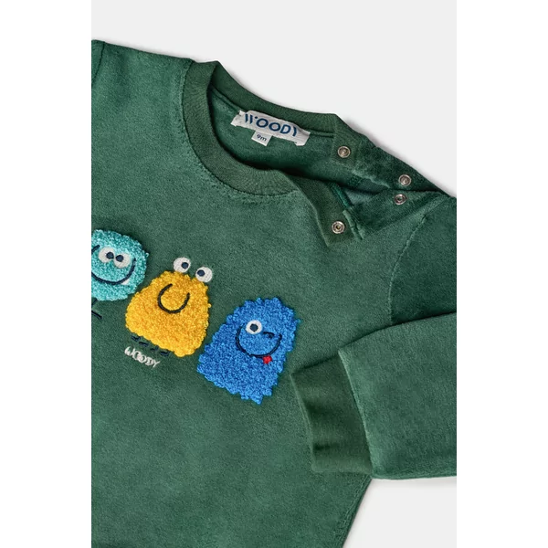 Woody Alien Jongens Pyjama - donkergroen
