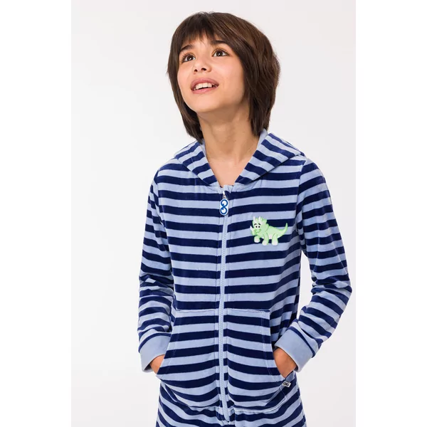 Woody Dino Unisex Onesie - blauwe streep