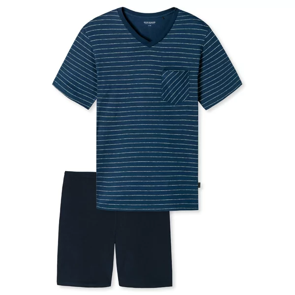 Schiesser Heren Pyjama - Blau