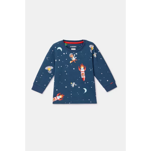 Woody Alien Jongens Pyjama - galaxy alloverprint