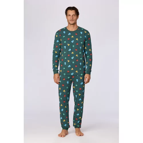 Woody Alien Heren Pyjama - groene alienprint
