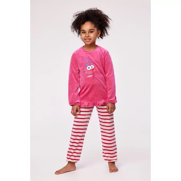 Woody Kalkoen Meisjes Pyjama - FUCHSIA