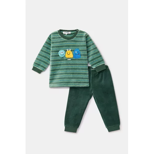Woody Alien Jongens Pyjama - groene streep