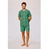 Woody Heren Pyjama - palmbomen print groen
