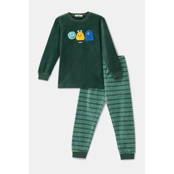 Woody Alien Jongens Pyjama - donkergroen