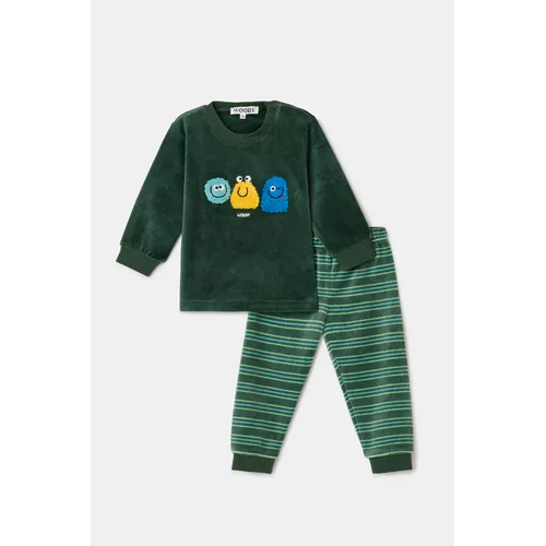 Woody Alien Jongens Pyjama - donkergroen