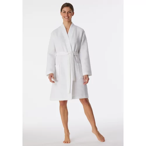 Schiesser Essentials Dames Badjas Wafelpiqué - wit