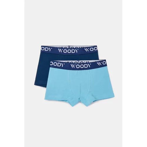 Woody Jongens Short 2P - blauw+ donkerblauw