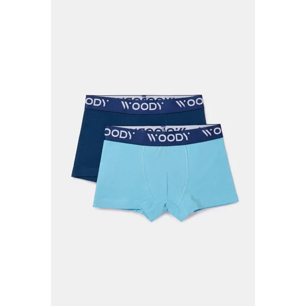 Woody Jongens Short 2P - blauw+ donkerblauw