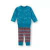 Woody Beer Meisjes Pyjama - mosaic blue all-over print