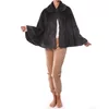 Lords & Lilies Dames Poncho - anthracite melange
