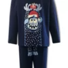 Woody Yeti Heren Pyjama - Blauw