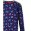 Woody Meisjes Pyjama - blauwe katjes all-over print