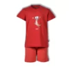 Woody Stokstaartje Jongens Pyjama - burgundy rood
