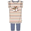 Woody Cavia Dames Pyjama - multicolor gestreept