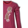 Woody Alpaca Meisjes Nachtkleed - rood-donkerblauw gestreept