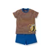 Woody Bij Jongens Pyjama - geel/rood/blauw gestreept