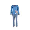Woody Ezel Meisjes Pyjama - ash blue