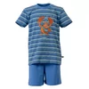 Woody Kreeft Uniseks Pyjama - blauw  gestreept