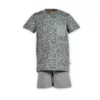 Woody Jongens Pyjama - kaki blad all-over print