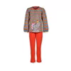Woody Nijlpaard Meisjes Pyjama - rood-oranje gestreept