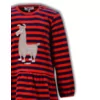 Woody Alpaca Meisjes Pyjama - donkerblauw-rood gestreept