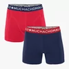 Muchachomalo Men Shorts Solid 2P - Dark blue/Red